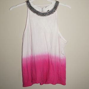 Free People Beaded Embellished Ombré Tank